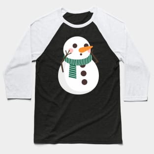 Cute Snowman Design Baseball T-Shirt